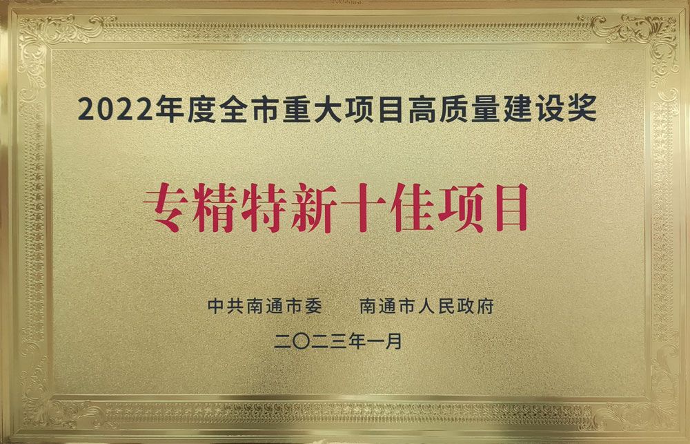 2022年度全市重大項目高質(zhì)量建設(shè)獎